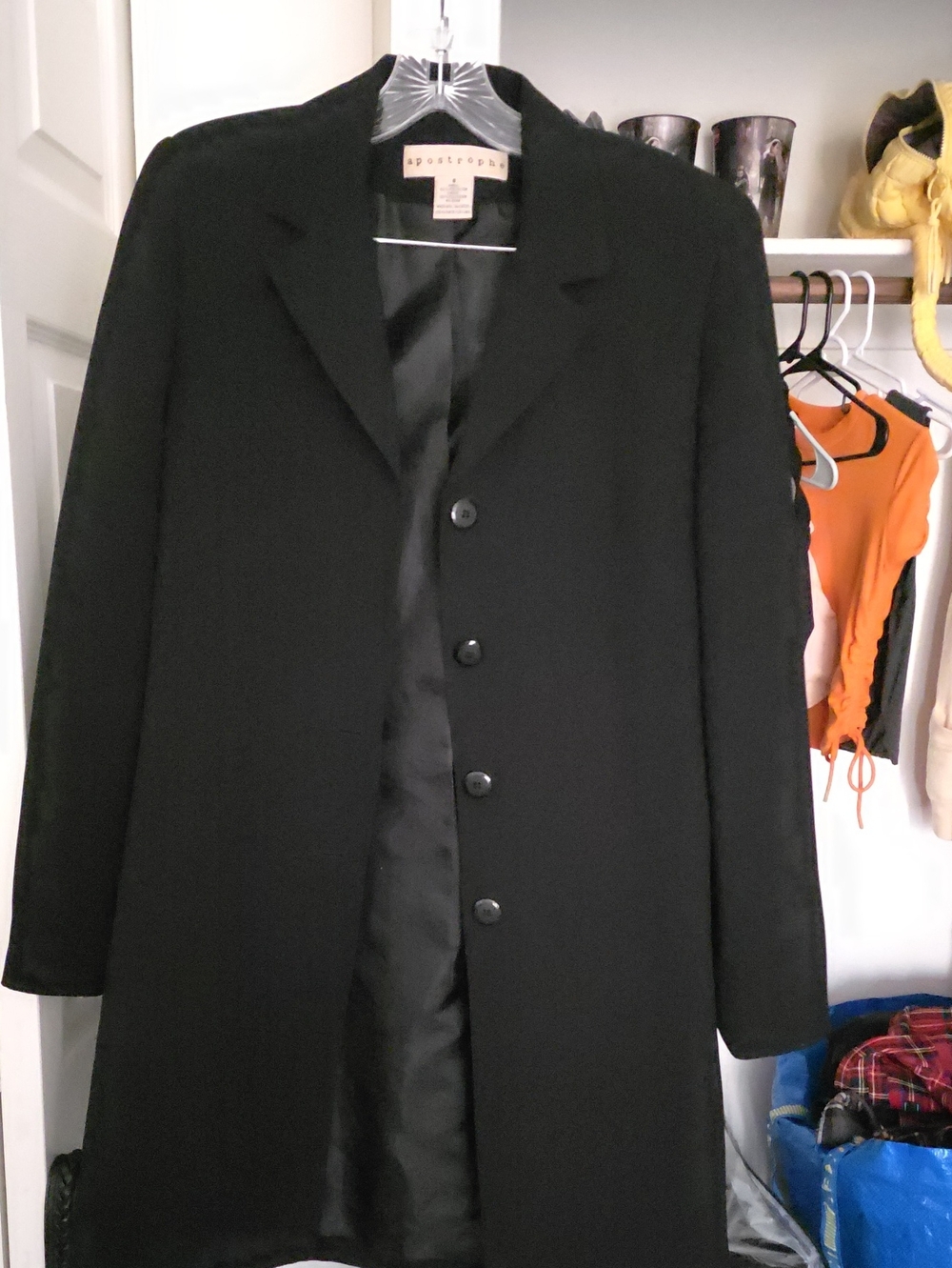 Apostrophe Black Women's Blazer Coat